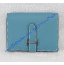 Hermes Bearn Mini Wallet HW109 blue